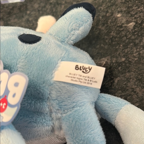 BLUEY Wearing a Red Santa Hat Soft Plush Kids Toy NWT - Picture 5 of 12